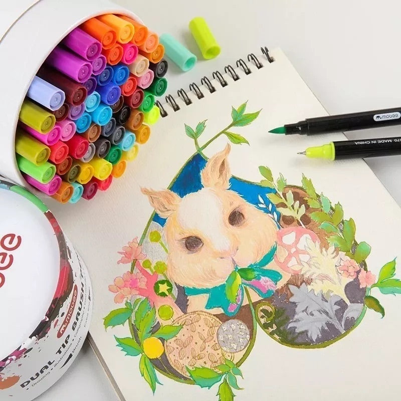 Marcadores Mobee Doble Punta Lettering 60 Colores - Bottegachile