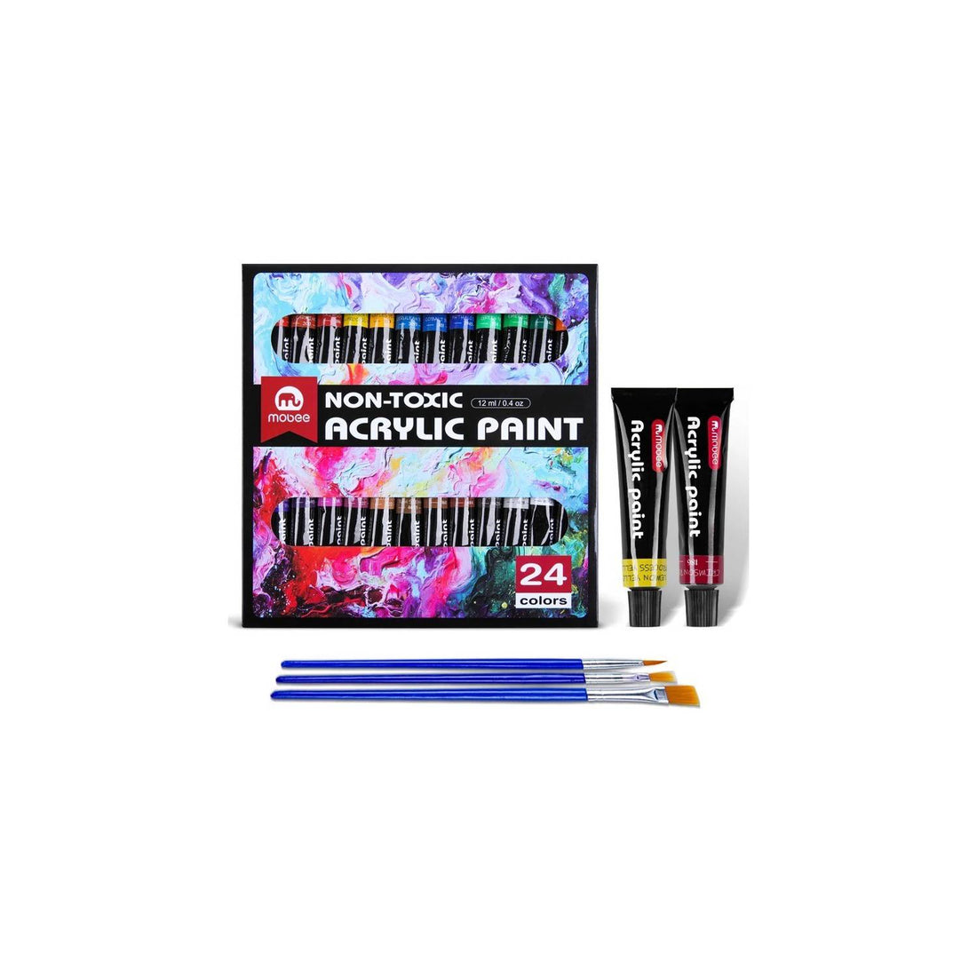 Pintura Acrílica Mobee 24 Colores (Incluye Pinceles) – Bottegachile