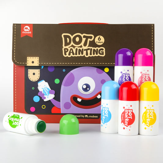 Marcadores de Punto Mobee 6 Colores (Pintura Lavable)