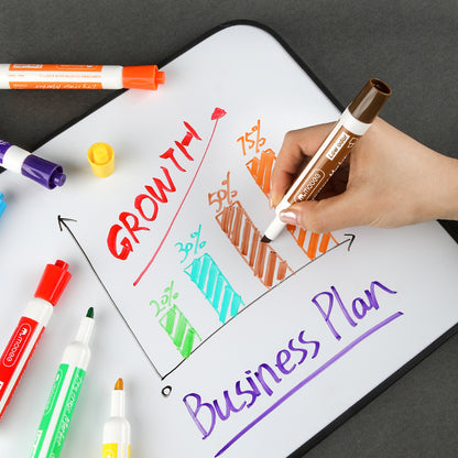 Plumones de Pizarra Mobee Punta Fina 12 Colores