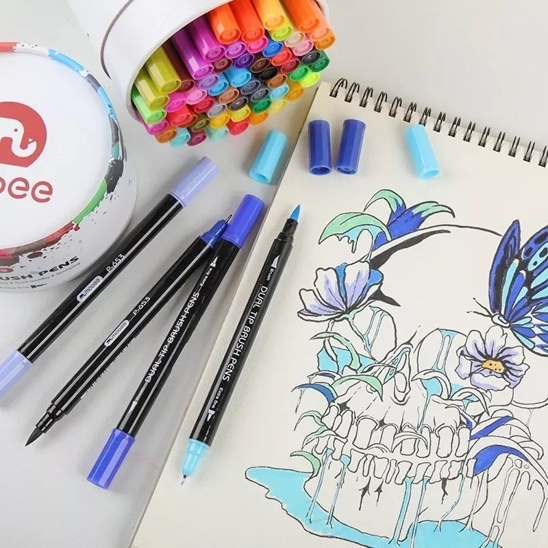 Marcadores Mobee Doble Punta Lettering 60 Colores - Bottegachile
