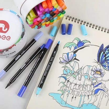 Marcadores Mobee Doble Punta Lettering 60 Colores - Bottegachile