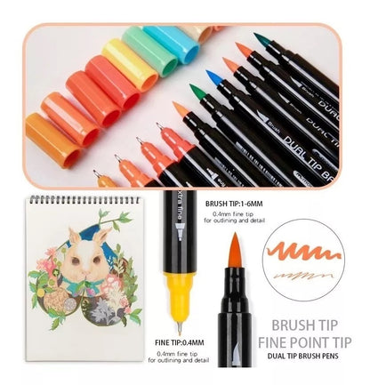 Marcadores Mobee Doble Punta Lettering 60 Colores - Bottegachile